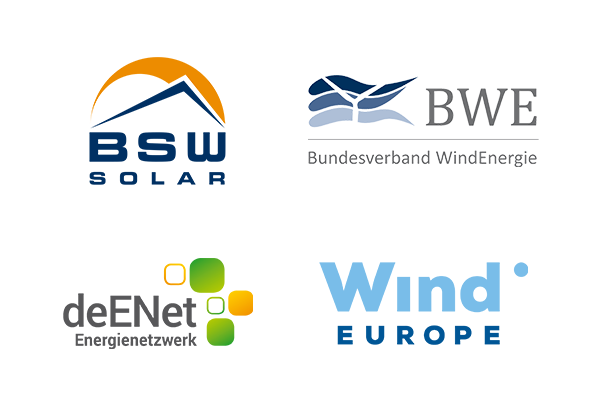 Logos of various renewable energy associations